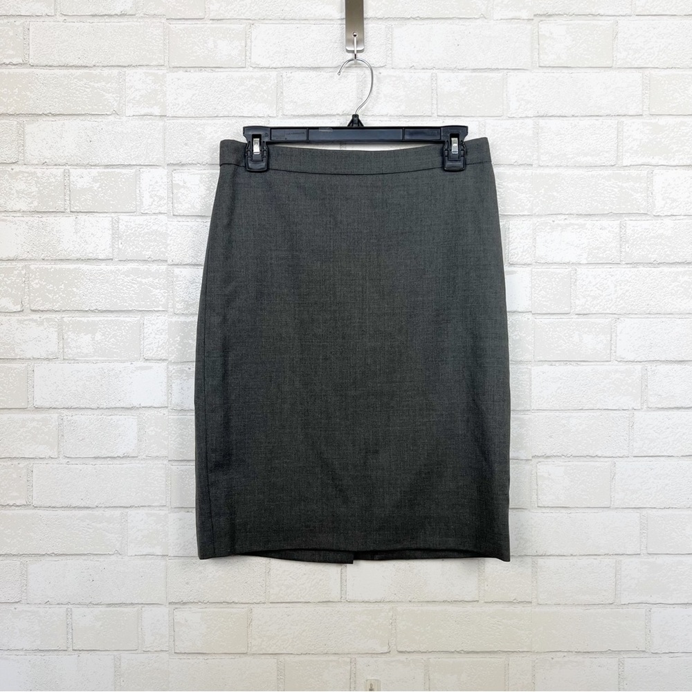 J. Crew Number Two Charcoal Pencil Skirt